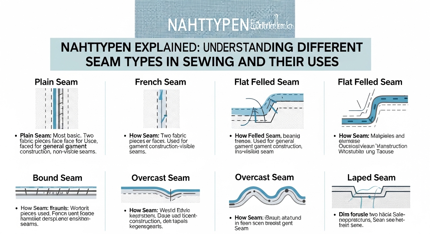 Nahttypen Explained: Understanding Different Seam Types in Sewing and Their Uses